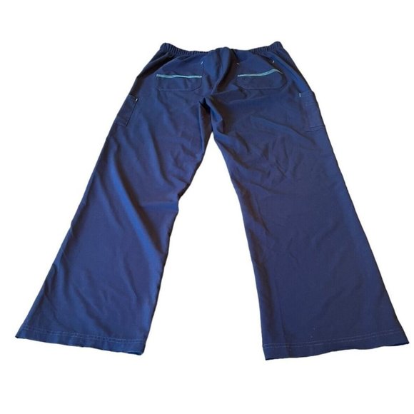 Carhartt Force Womens Scrub Cargo Pants Wide Leg Drawstring Waist BlueTall Large - Picture 3 of 7